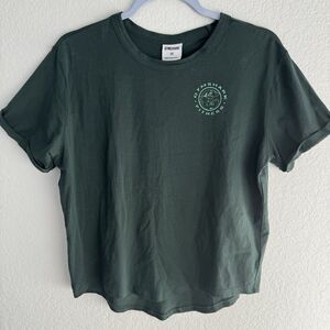 Gymshark Legacy Crop Top Dark Green Extra Small Gym Graphic Tee